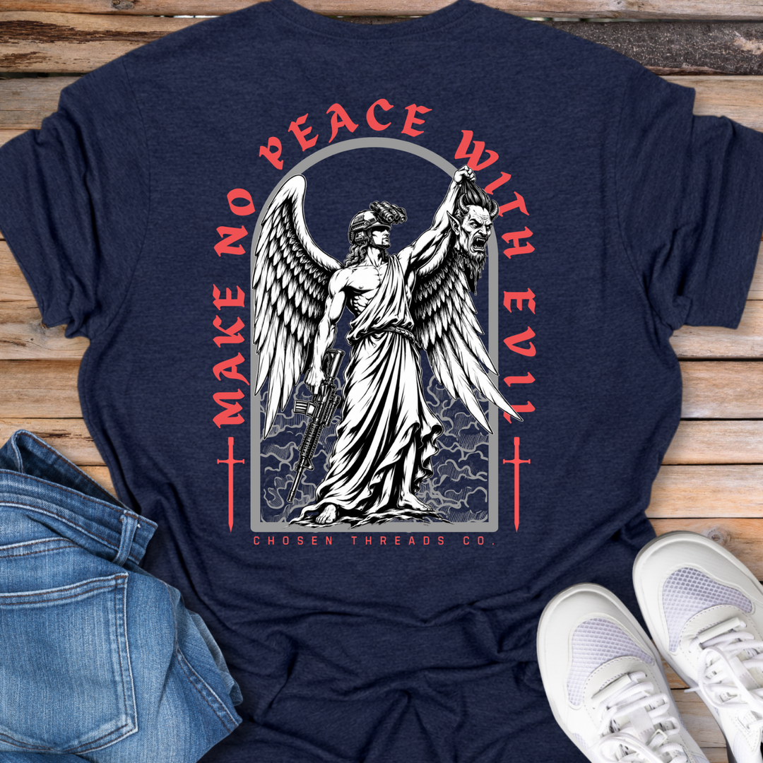 Make No Peace With Evil Angel T-Shirt