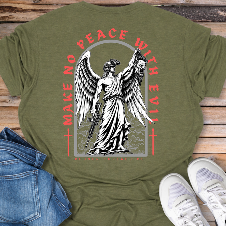 Make No Peace With Evil Angel T-Shirt