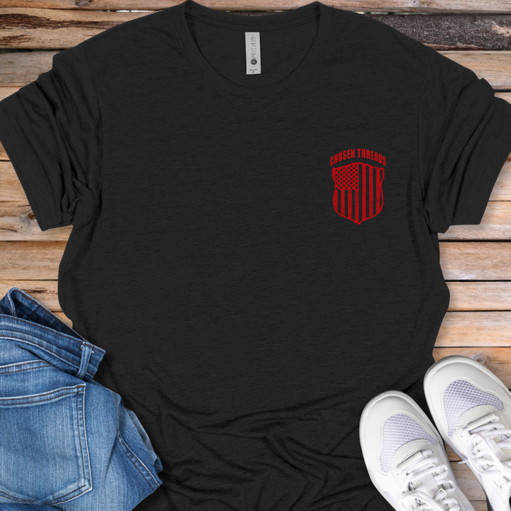 Chosen Threads American Flag Helmet T-Shirt