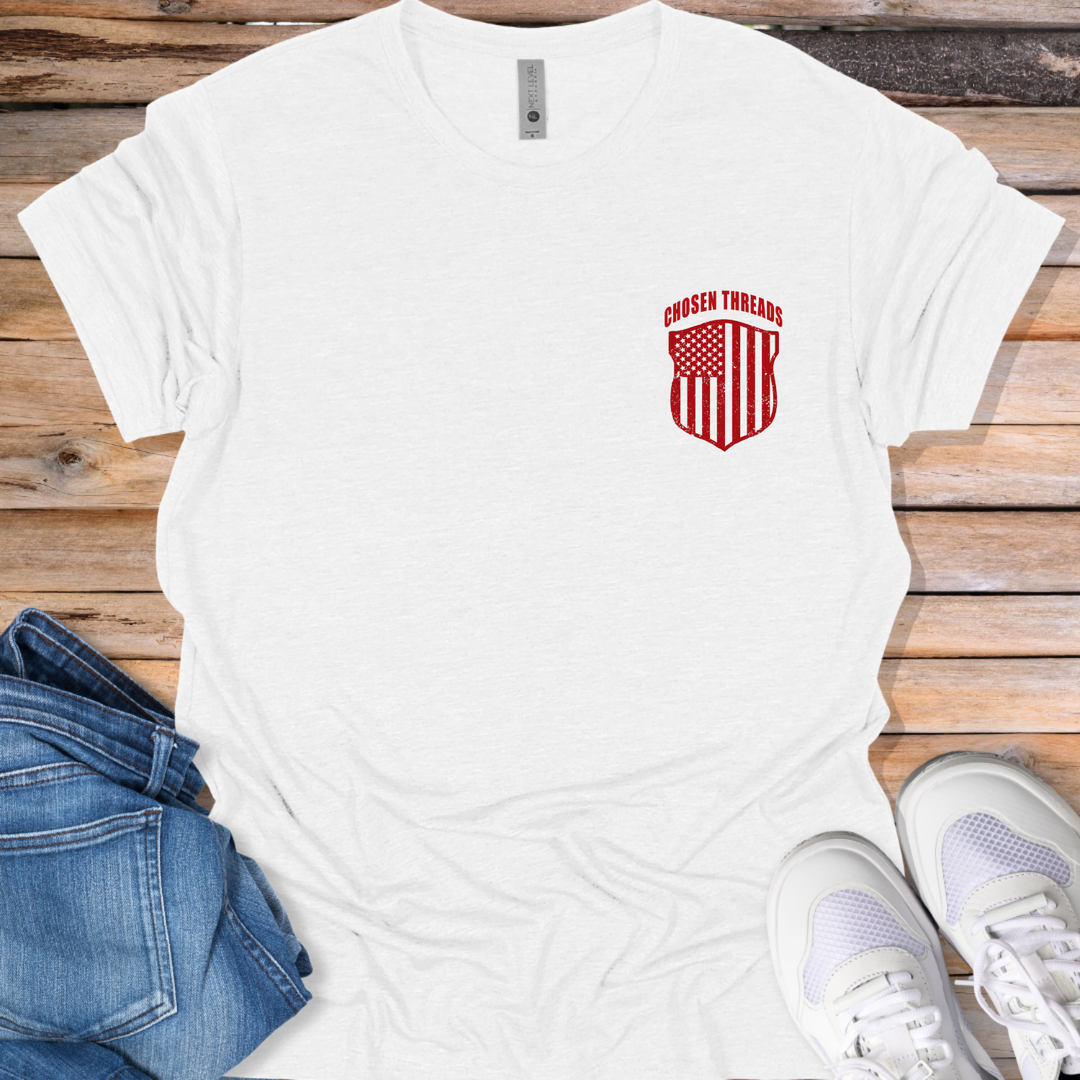 Chosen Threads American Flag Helmet T-Shirt