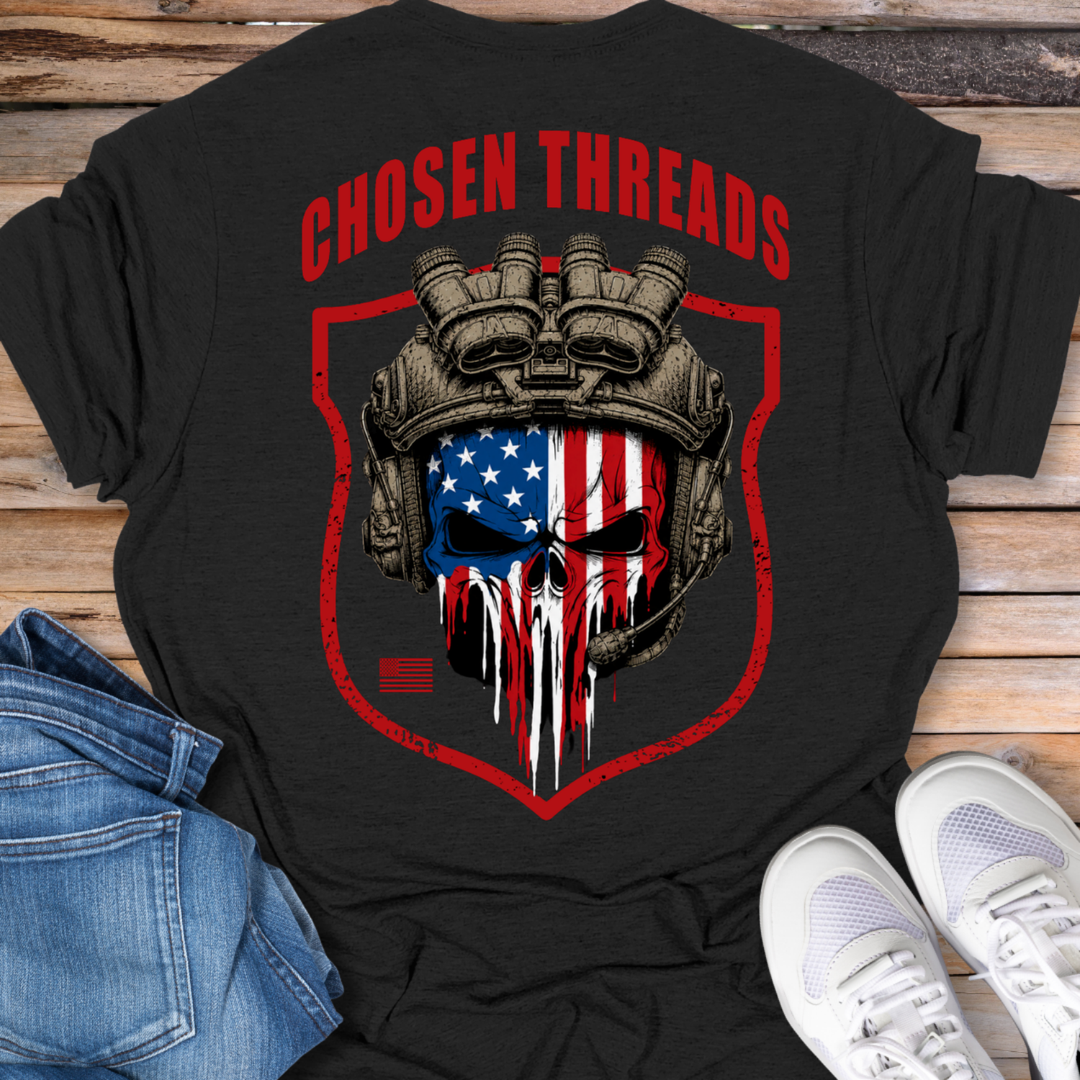 Chosen Threads American Flag Helmet T-Shirt
