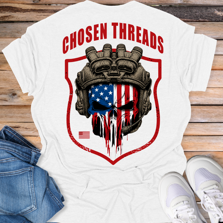 Chosen Threads American Flag Helmet T-Shirt