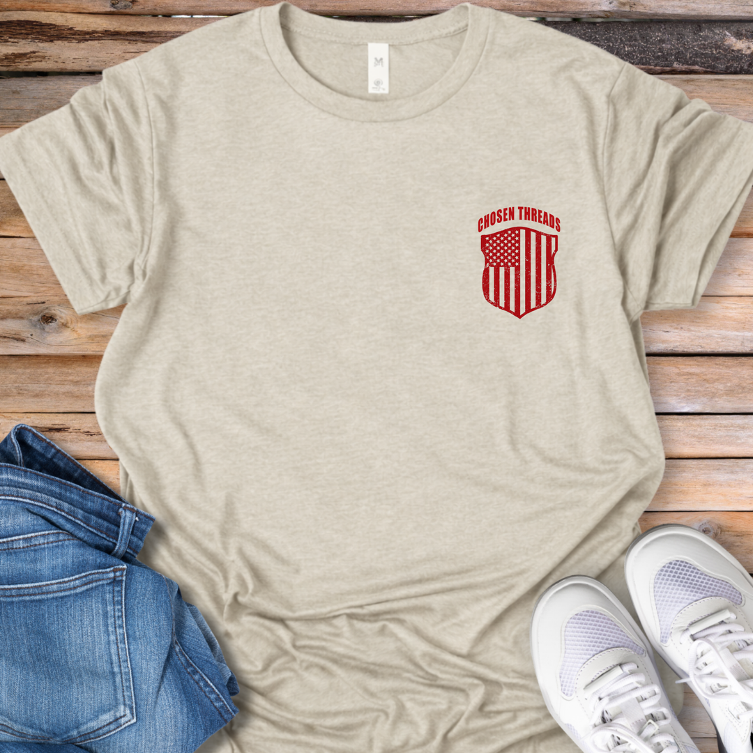 Chosen Threads American Flag Helmet T-Shirt