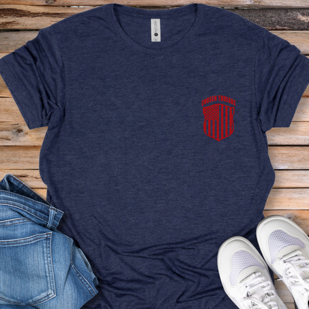 Chosen Threads American Flag Helmet T-Shirt