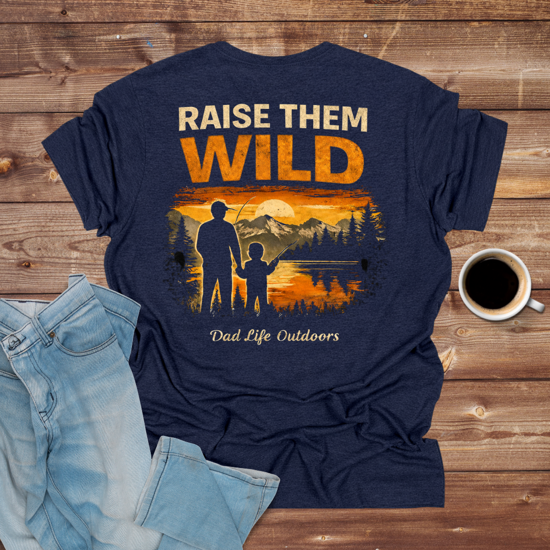 Raise Them Wild Dad Life T-Shirt