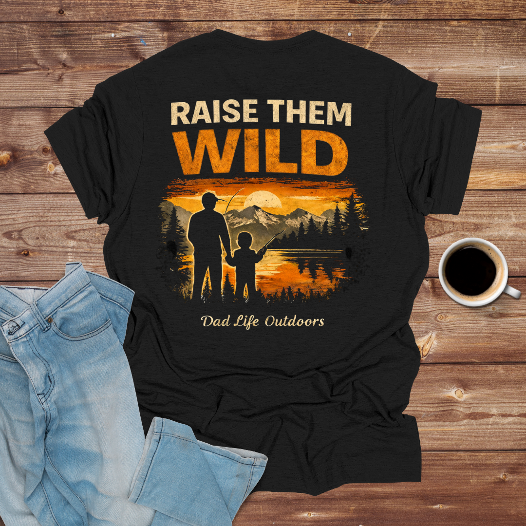 Raise Them Wild Dad Life T-Shirt