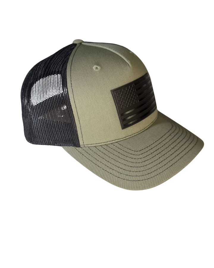 Blacked Out American Flag Snapback Hat