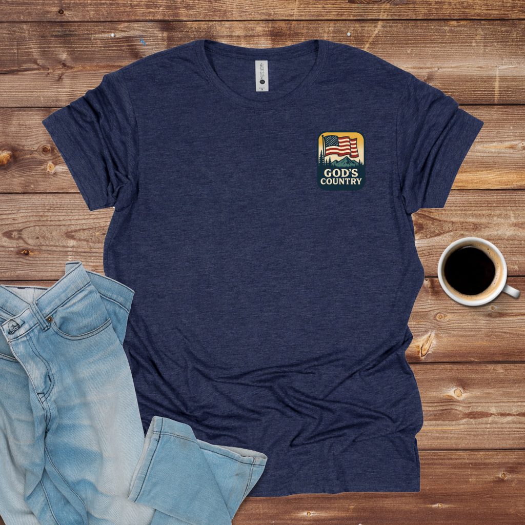 God's Country Rustic Flag T-Shirt