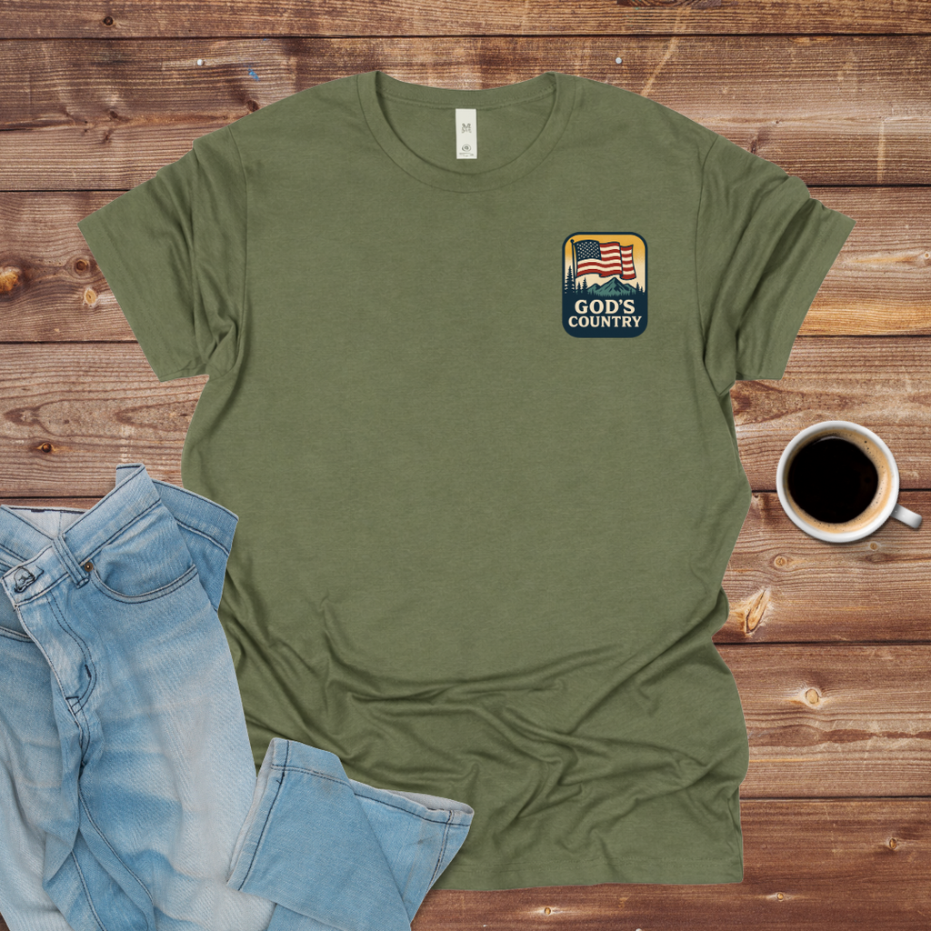 God's Country Rustic Flag T-Shirt