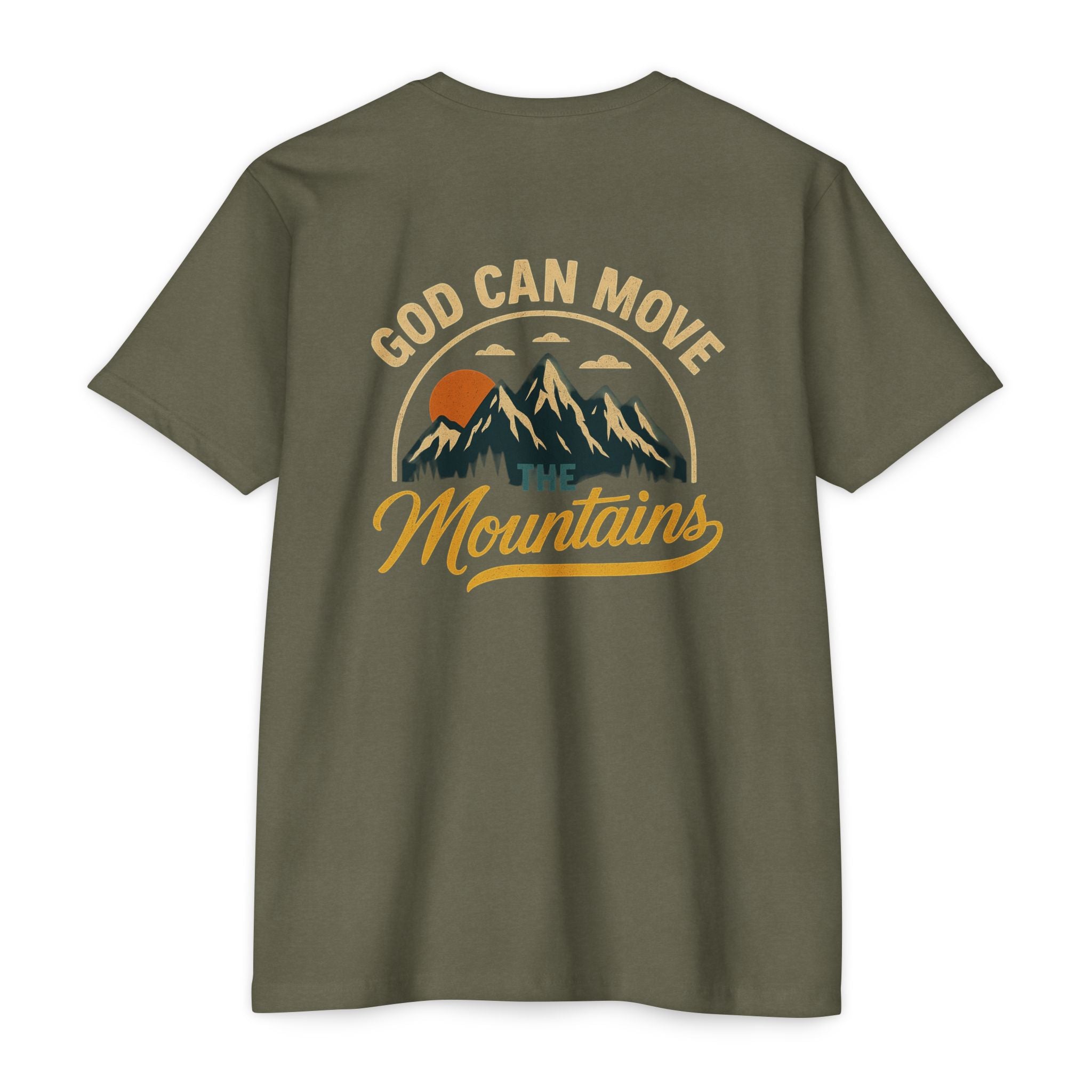 God Can Move Mountains T-Shirt — Faith Adventure Graphic Tee