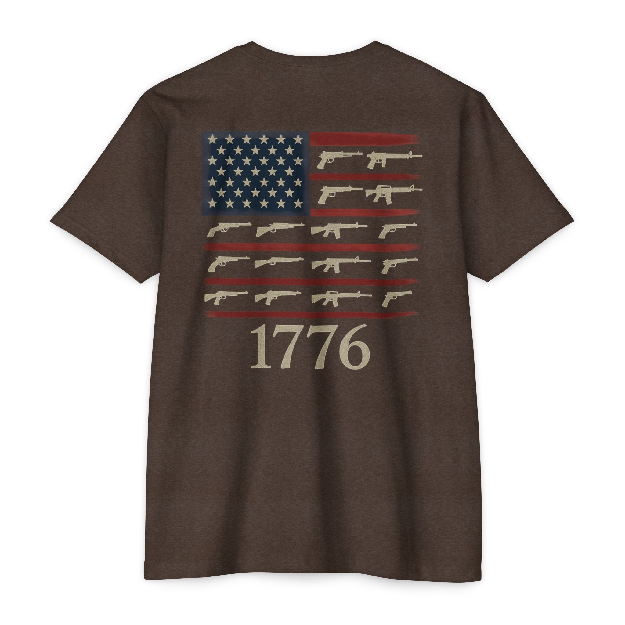 1776 Rifle Flag T-Shirt — "We the People" Patriotic Gun Rights Tee