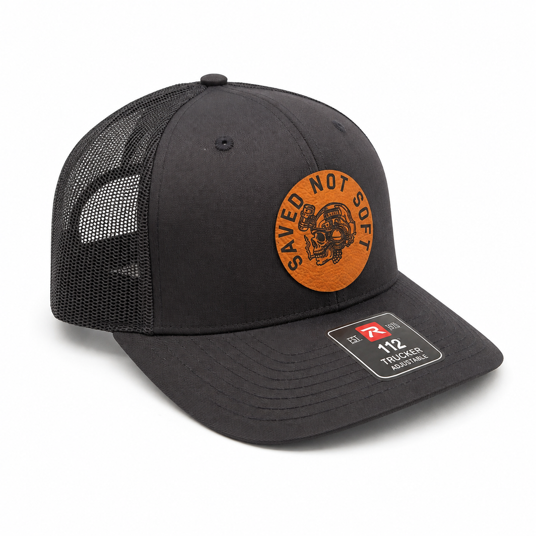 Black Saved Not Soft Snapback Hat