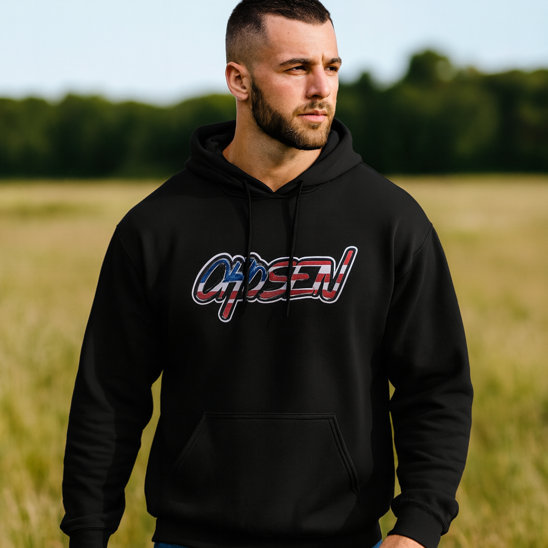 American Flag Logo Hoodie