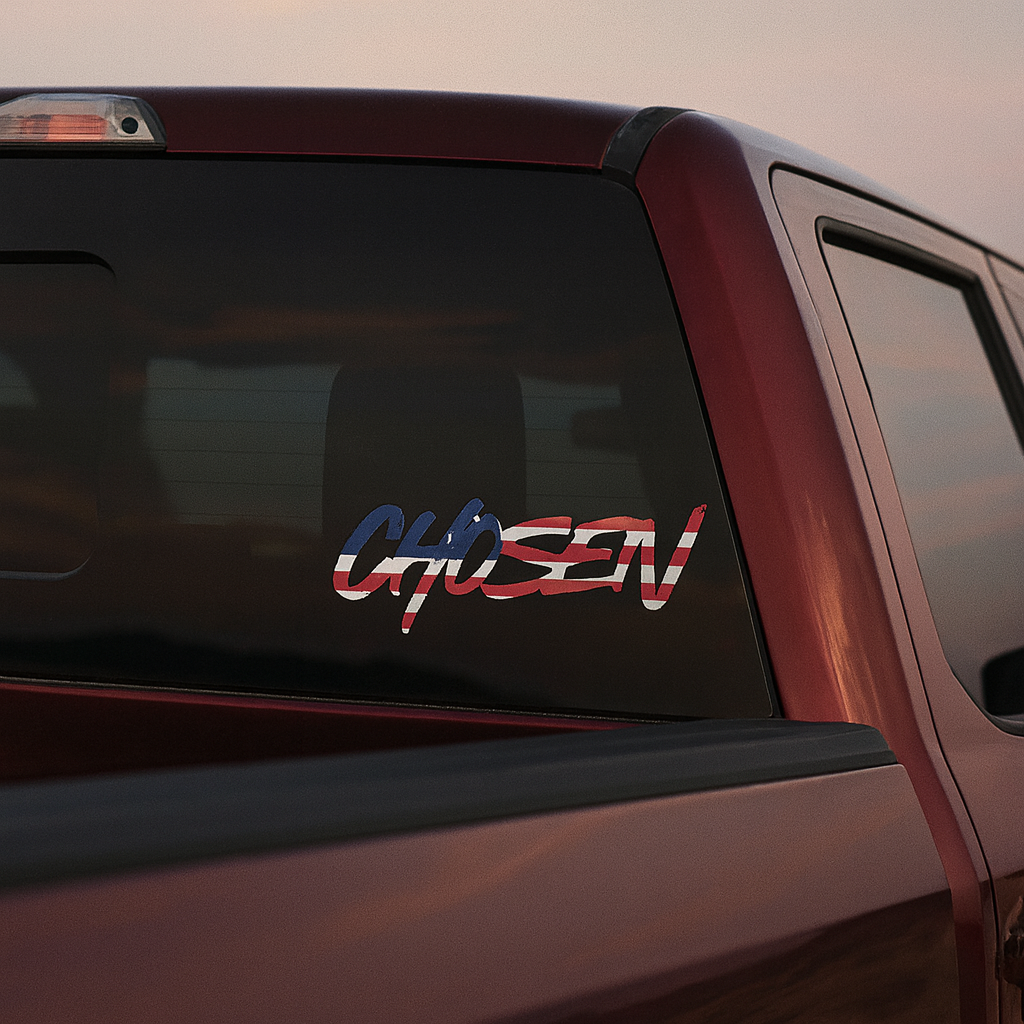 American Flag Chosen Sticker