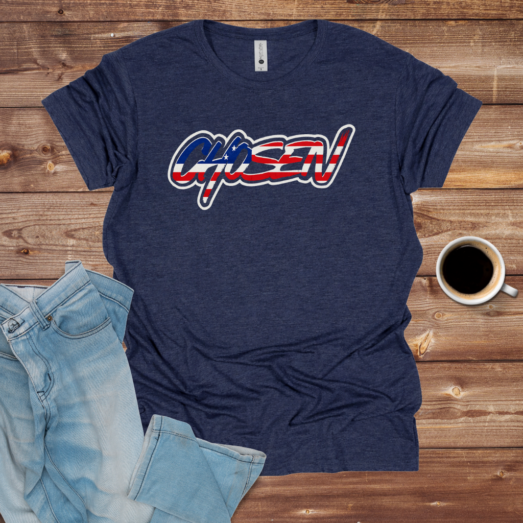 Patriotic Chosen Script T-Shirt