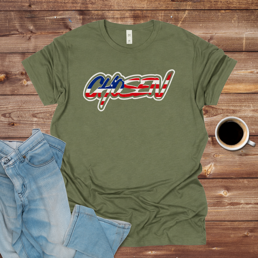 Patriotic Chosen Script T-Shirt