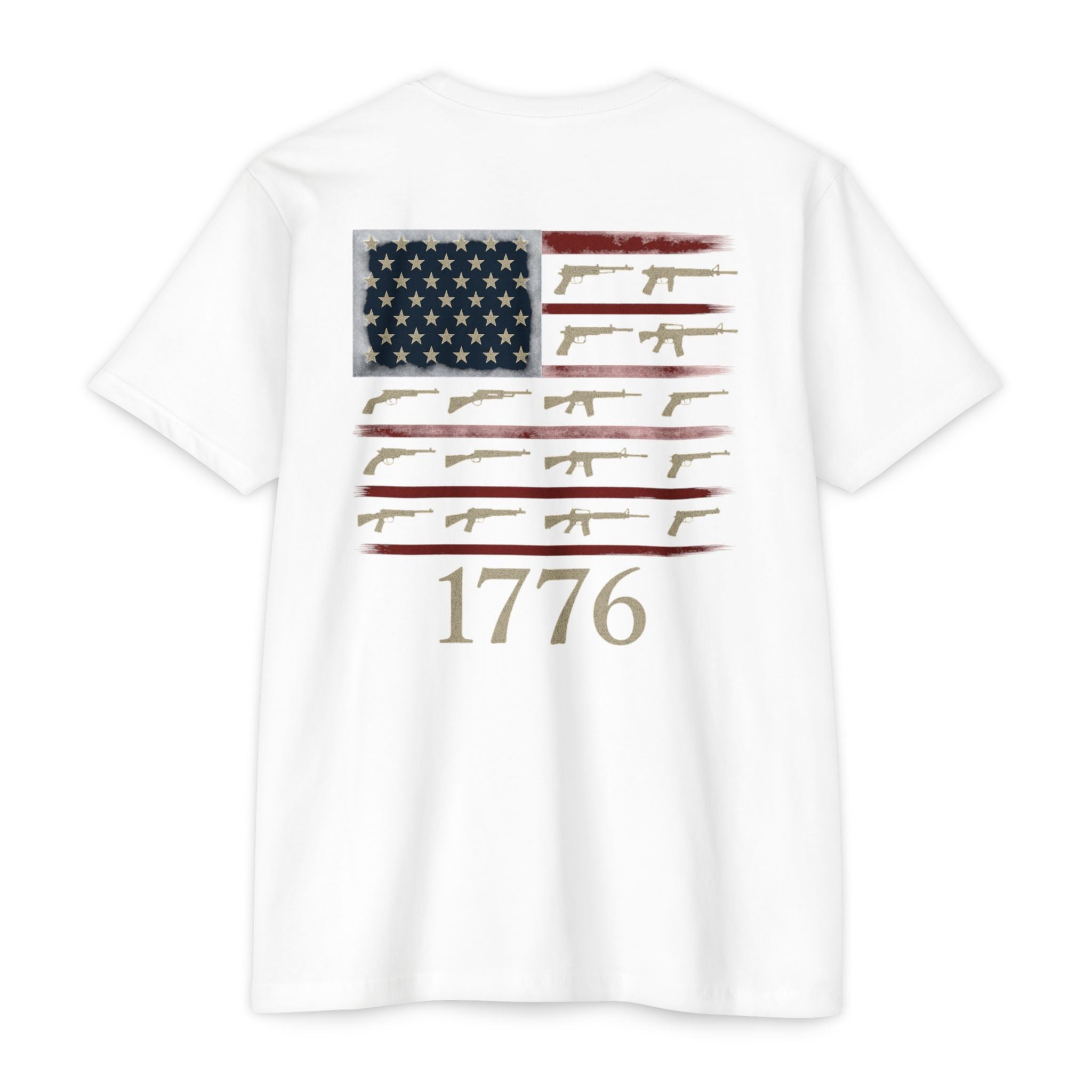 1776 Rifle Flag T-Shirt — "We the People" Patriotic Gun Rights Tee