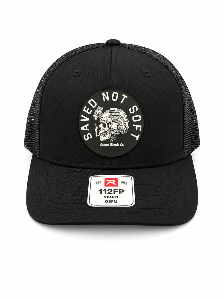 Glow In The Dark Black Saved Not Soft Hat