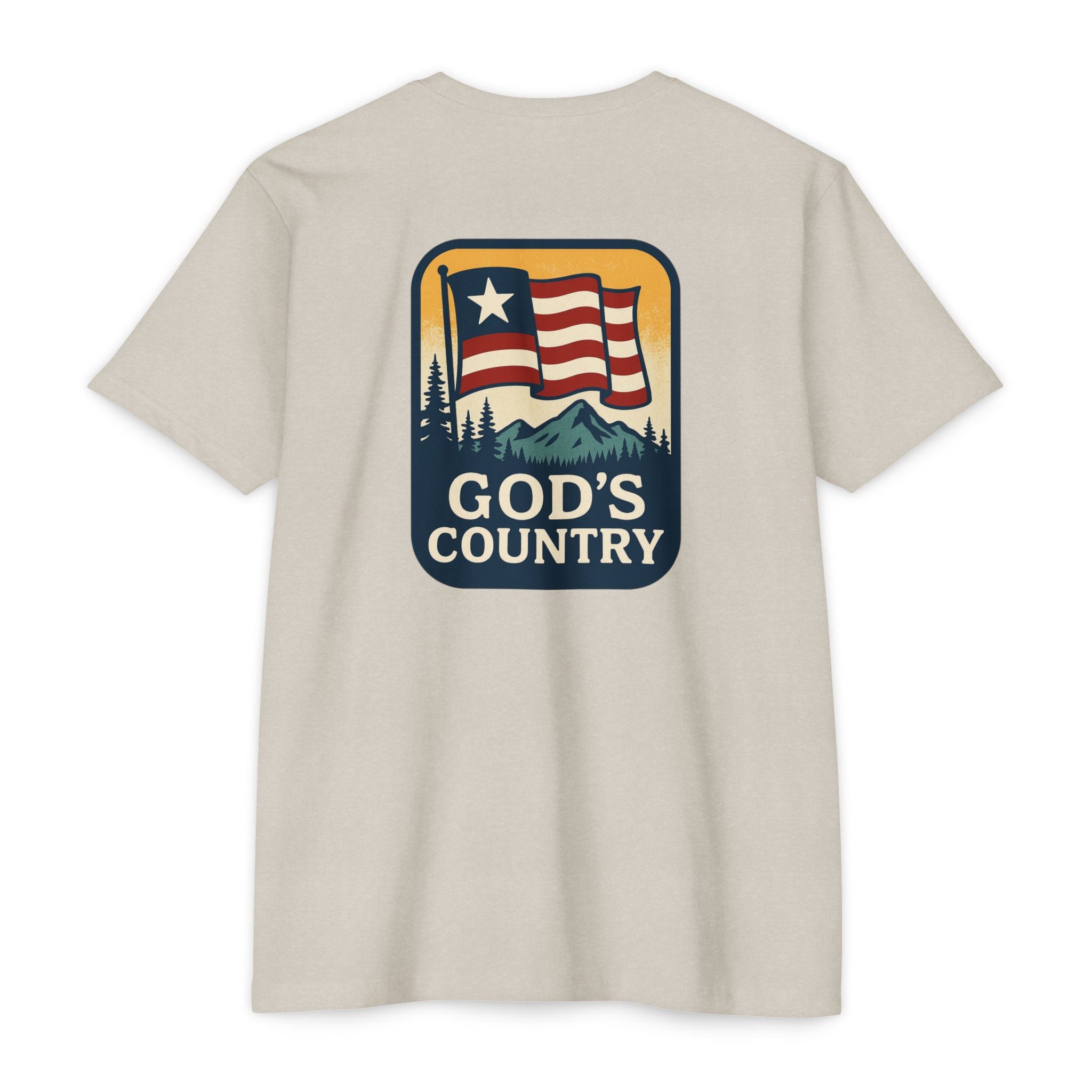 God's Country T-Shirt — Rustic Flag Graphic Tee (Chosen Thread)