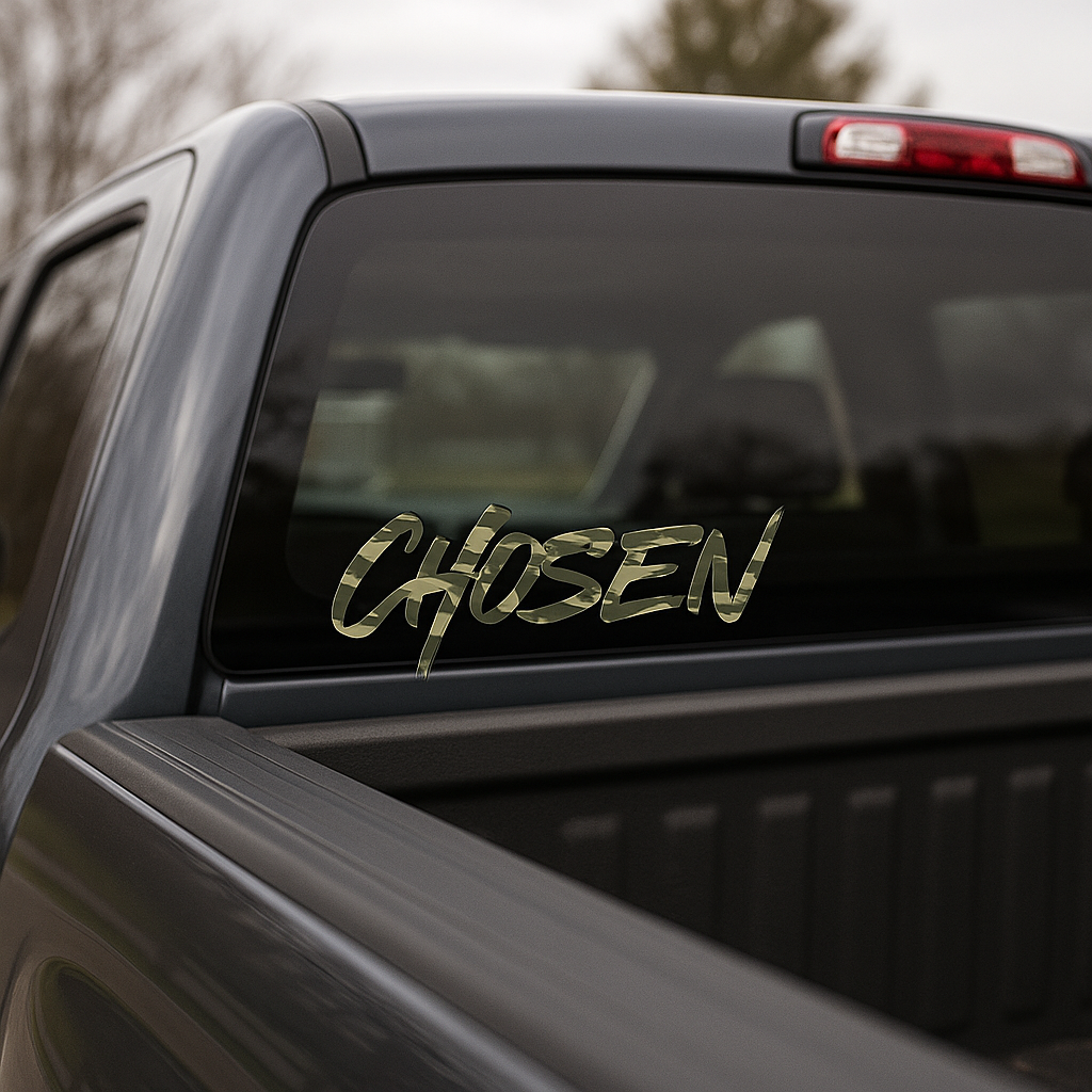 Chosen Camo Sticker