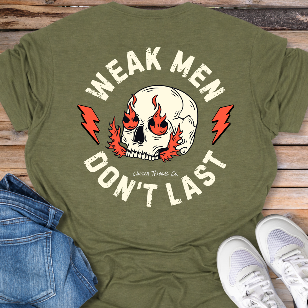 Weak Men Don't Last Skull Flame T-Shirt